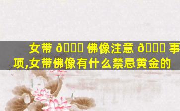 女带 🐎 佛像注意 🐅 事项,女带佛像有什么禁忌黄金的